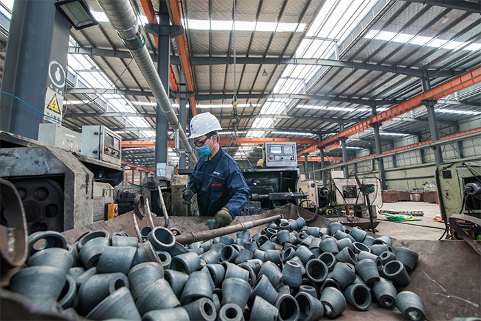 四平网架配件-锥头加工车间